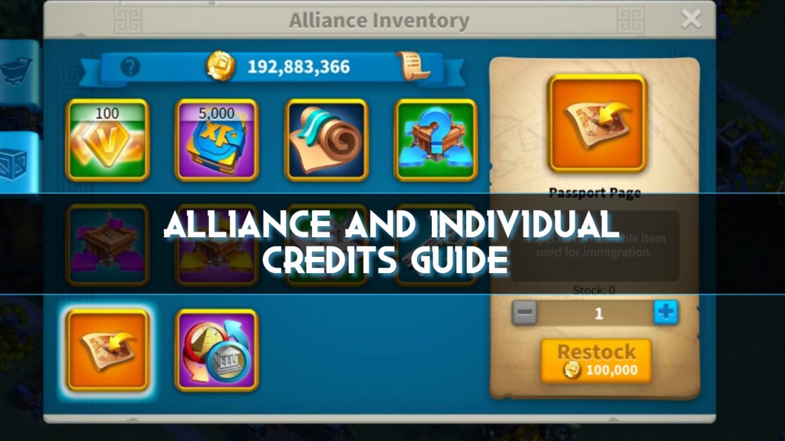 How To Get Alliance and Individual Credits Fast Rise of Kingdoms 2024