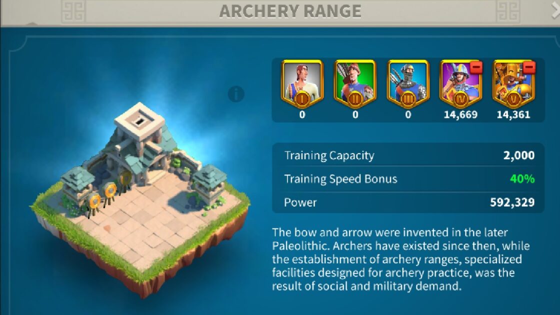 Rise Of Kingdoms Archery Range