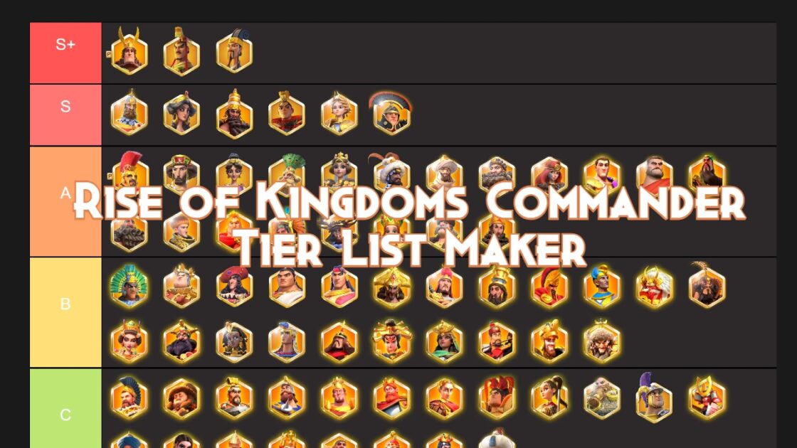 Rise of Kingdoms Commander Tier List Maker