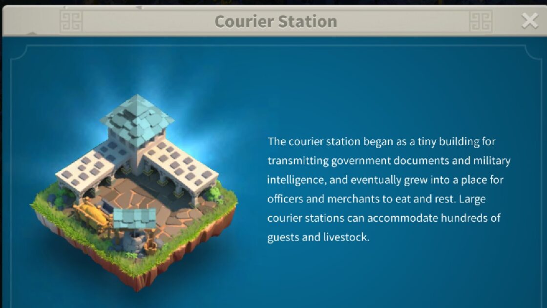 Rise Of Kingdoms Courier Station