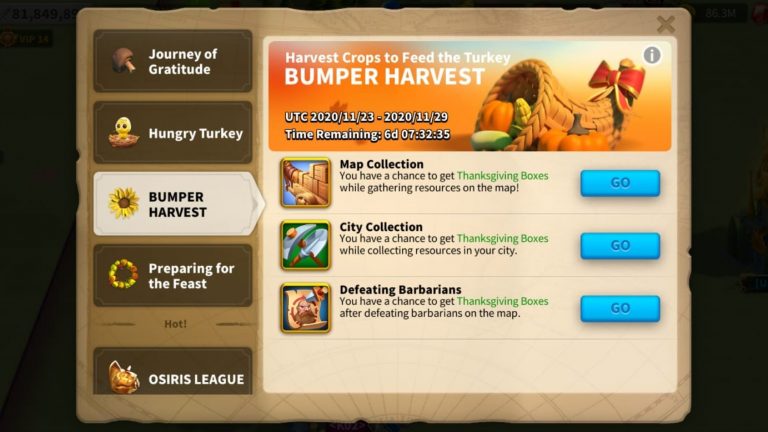 Rise Of Kingdoms Hungry Turkey Farm