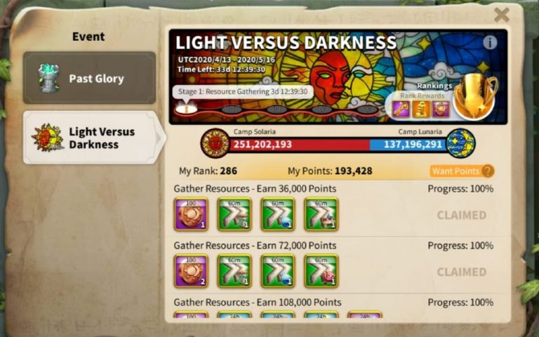 Rise Of Kingdoms Light Versus Darkness