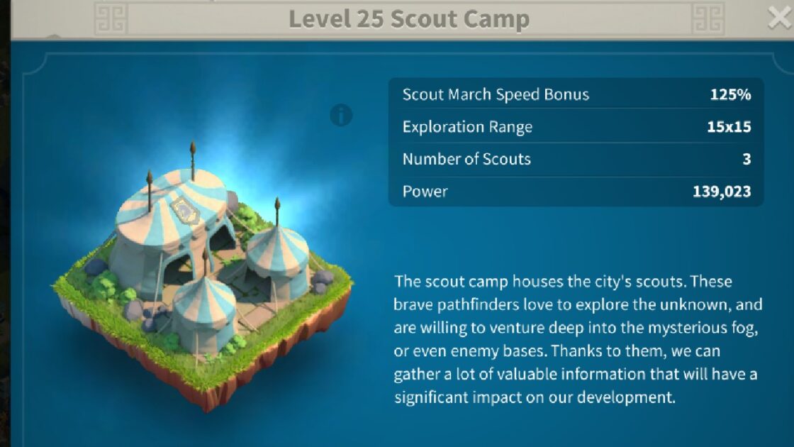 Rise of Kingdoms Scout Camp