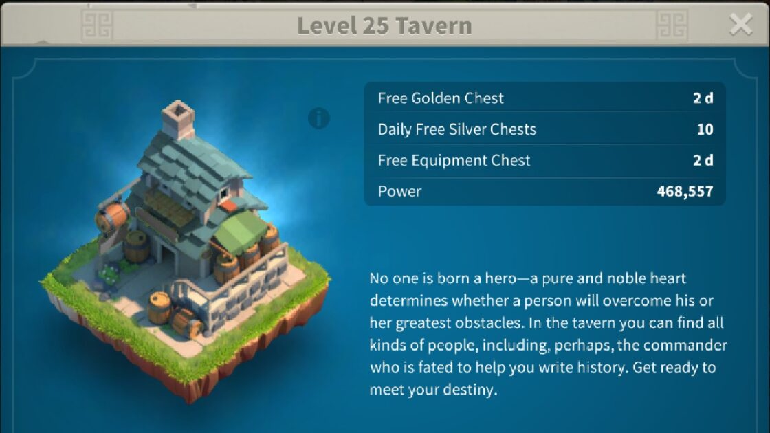 Rise Of Kingdoms Tavern