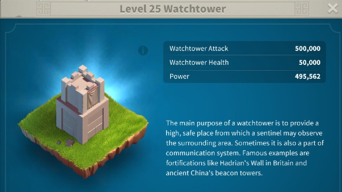 Rise Of Kingdoms Watchtower