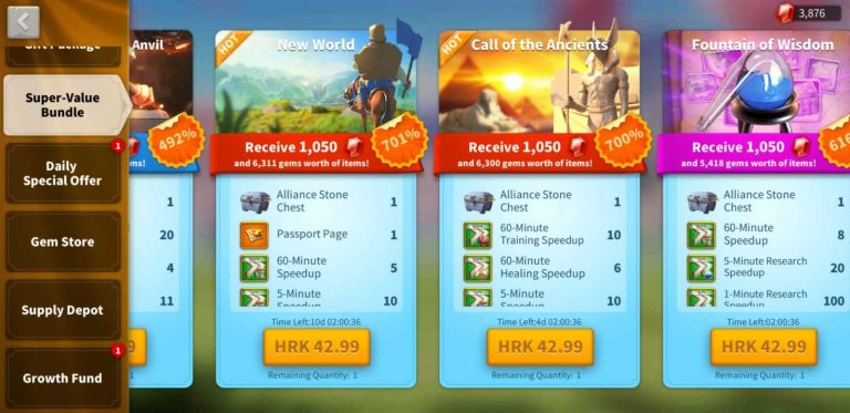 Rise of Kingdoms Migration and passport Shop